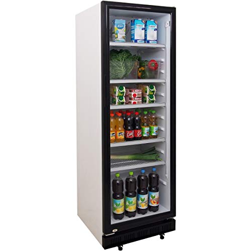 ZORRO - Flaschenkühlschrank ZK360 - Glastüre - 4 Roste - Getränkekühlschrank 360 Liter