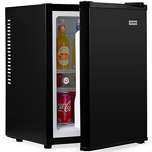 ANJI DEPOT Mini Wein-/Getränke-/Getränkekühler/Kühlschrank, Eingebauter Thermostat, LED-Licht, Energieklasse (28L)