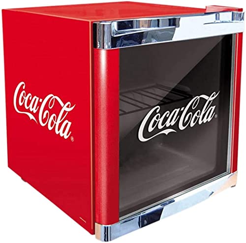 °CUBES CoolCube Getränkekühlschrank Coca-Cola, Edelstahl, freistehend, 1 Einlegeboden, 48L, 5-15 °C, Farbe: Rot